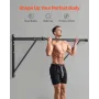 Pull Up Bar, 50 in Width Wall Mounted Pull Ups, Adjustable Depth 22" or 30" from Wall, Heavy Duty Steel Upper Body Workout Bars,