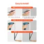 Pull Up Bar, 50 in Width Wall Mounted Pull Ups, Adjustable Depth 22" or 30" from Wall, Heavy Duty Steel Upper Body Workout Bars,