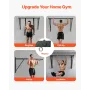 Pull Up Bar, 50 in Width Wall Mounted Pull Ups, Adjustable Depth 22" or 30" from Wall, Heavy Duty Steel Upper Body Workout Bars,