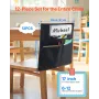 Chair Pockets for Classroom, 12 Pack, 18 x 20 Inches Chairback Buddy Pocket with Name Tag, Back of Chair Organizer for Kids in C
