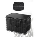 Rear Bike Basket Folding Bicycle Basket Cargo Net Liner Waterproof Cover
