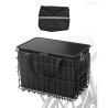 Rear Bike Basket Folding Bicycle Basket Cargo Net Liner Waterproof Cover