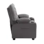 Kids Reclining Chair, Toddler Recliner with Cup Holders and Pockets, 107° to 126° Adjustable Backrest, Breathable Polyester Fabr