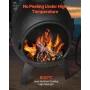 Chiminea, 18 Inch Outdoor Wood Burning Firepit, Spherical Fireplace for BBQ & Warming, Outside Wooden Fire Pit with Grill Mesh, 