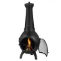 Chiminea, 18 tommer udendørs brændeovn, sfærisk pejs til grill