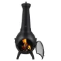 VEVOR Chiminea, 18 Inch Outdoor Wood Burning Firepit, Spherical Fireplace for BBQ & Warming, Outside Wooden Fire Pit with Grill 