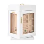 Jewelry Box, 360° Rotating Jewelry Organizer with Magnetic Door, Acrylic Window and Built-in 4 Necklace Hooks, Spacious Storage 