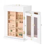 Jewelry Box, 360° Rotating Jewelry Organizer with Magnetic Door, Acrylic Window and Built-in 4 Necklace Hooks, Spacious Storage 