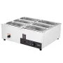 Kommerciel elektrisk mad varmere bordplade buffet 6*8 qt pan