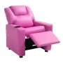 Kids Reclining Chair, Toddler Recliner with Cup Holder, 101° to 121° Adjustable Backrest, Easy-to-Clean PU Leather Recliner Couc