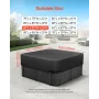Outdoor Hot Tub Cover, 90x90x20in/2285x2285x508mm Weatherproof & Waterproof Hot Tub Cover Protector, 600D Heavy Duty Oxford Fabr