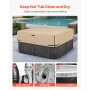 VEVOR Outdoor Hot Tub Cover, 95x95x20in/2413x2413x508mm Weatherproof & Waterproof Hot Tub Cover Protector, 600D Heavy Duty Oxfor
