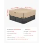 VEVOR Outdoor Hot Tub Cover, 95x95x20in/2413x2413x508mm Weatherproof & Waterproof Hot Tub Cover Protector, 600D Heavy Duty Oxfor