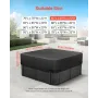 Outdoor Hot Tub Cover, 80x80x20in/2030x2030x508mm Weatherproof & Waterproof Hot Tub Cover Protector, 600D Heavy Duty Oxford Fabr