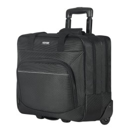 Rolling Laptop Bag 15.6 Inch Wheeled Computer Bag for Women & Men Black