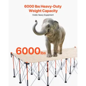 VEVOR bærbart sammenklappeligt arbejdsbord, 2455 x 1260 mm sammenklappeligt arbejdsbord, 2724 kg vægtkapacitet, ingen montering