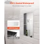 Shower Niche, 33.0 x 63.5 x 10.2 cm Recessed Wall Niche Double-layer, with Hollowed-out Divider, Heavy-duty Stainless Steel Mode