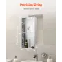 Shower Niche, 33.0 x 63.5 x 10.2 cm Recessed Wall Niche Double-layer, with Hollowed-out Divider, Heavy-duty Stainless Steel Mode