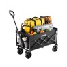 Collapsible Wagon Carts 120L & 225LBS Heavy Duty Folding Garden Cart Black