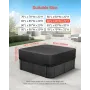 VEVOR Outdoor Hot Tub Cover, 88x88x20in/2235x2235x508mm Weatherproof & Waterproof Hot Tub Cover Protector, 600D Heavy Duty Oxfor