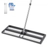 30x10in Lawn Leveling Rake with 83.9 in Adjustable Handle for Yard Garden