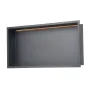 Shower Niche, 33.0 x 63.5 x 10.2 cm Recessed Wall Niche With LED Strip, Heavy-duty Stainless Steel Modern Shampoo Storage Organi