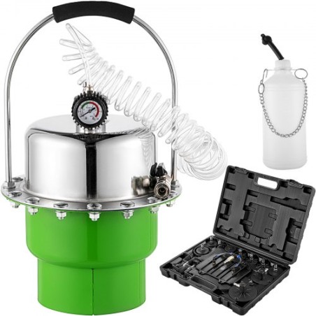 Pneumatic Air Pressure Bleeder, Brake Pressure Bleeding Tool Portable Brake and Clutch Bleeder Valve System Kit Garage Workshop