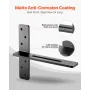 T Shelf Brackets 2 Pcs, 200 lbs/90 kg Weight Capacity, 14x2.89x12 in / 355.6x73.5x304.8 mm, Solid Steel Heavy Duty Brackets for 