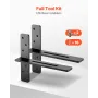 VEVOR T Shelf Brackets 2 Pcs, 200 lbs/90 kg Weight Capacity, 14x2.89x12 in / 355.6x73.5x304.8 mm, Solid Steel Heavy Duty Bracket