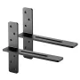T Shelf Brackets 2 Pcs, 200 lbs/90 kg Weight Capacity, 14x2.89x12 in / 355.6x73.5x304.8 mm, Solid Steel Heavy Duty Brackets for 