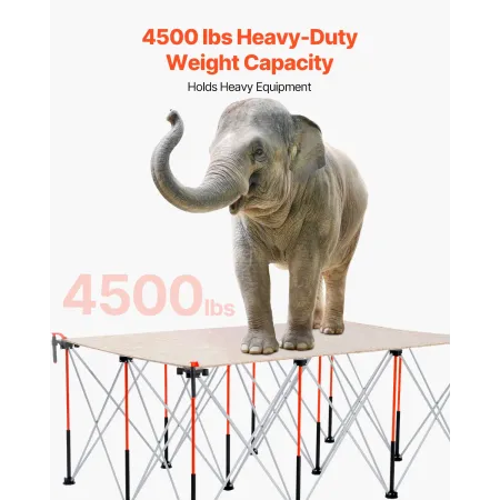 VEVOR Portable Folding Workstand, 1865 x 1261 mm Collapsible Workbench, 2041 kg Weight Capacity, No Assembly Foldable Work Stand