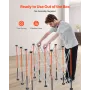 Portable Folding Workstand, 1865 x 1261 mm Collapsible Workbench, 2041 kg Weight Capacity, No Assembly Foldable Work Stand with 