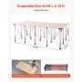 Portable Folding Workstand, 2445 x 1255 mm Collapsible Workbench, 2724 kg Weight Capacity, No Assembly Foldable Work Stand with 