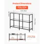 3-Tier Glass Console Table, Modern Rectangle Sofa Side Table with Tempered Glass Top and Iron Legs, Golden Consloe Desk with Ant