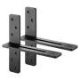 VEVOR T Shelf Brackets 2 Pcs, 200 lbs/90 kg Weight Capacity, 12x2.89x12 in / 304.8x73.5x304.8 mm, Solid Steel Heavy Duty Bracket