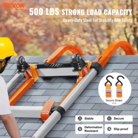 Stige-tagkrogstabilisator 2-pakke med hjulgummi greb T-bar stål