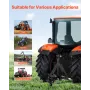 3 Point Trailer Hitch 2 in Receiver, 3pt Quick Hitch Attachment with 3 Trailer Balls, Tractor Tow Drawbar Adapter, Compatible wi