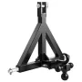 VEVOR 3 Point Trailer Hitch 2 in Receiver, 3pt Quick Hitch Attachment with 3 Trailer Balls, Tractor Tow Drawbar Adapter, Compati