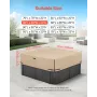 VEVOR Outdoor Hot Tub Cover, 85x85x20in/2160x2160x508mm Vejr- og vandtæt Hot Tub Cover Protector, 600D Heavy Duty Oxfor