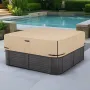 Outdoor Hot Tub Cover, 85x85x20in/2160x2160x508mm Weatherproof & Waterproof Hot Tub Cover Protector, 600D Heavy Duty Oxford Fabr