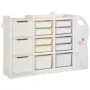 Kids Toy Storage, 4-Tier Elephant-Shape Toy Storage Organizer with 10 Plastic Movable Bins, Kids Cubby Cabinet Made from HDPE fo