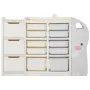 Kids Toy Storage, 4-Tier Elephant-Shape Toy Storage Organizer with 10 Plastic Movable Bins, Kids Cubby Cabinet Made from HDPE fo