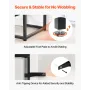 2-trins glaskonsolbord, moderne rektangulært sofasidebord med