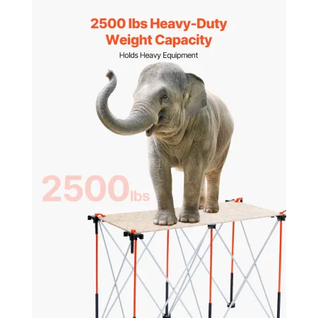 Portable Folding Workstand, 1267 x 665 mm Collapsible Workbench, 1135 kg Weight Capacity, No Assembly Foldable Work Stand with S