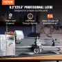Metal Lathe Machine, 21.1 cm x 75 cm, Precision Benchtop Power Metal Lathe, 0-2500 RPM Continuously Variable Speed, 750W Brushle