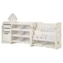 VEVOR Kids Toy Storage with Bookshelf, 4-Tier Toy Storage Organizer with 10 Movable Plastic Bins, Kids Cubby Cabinet with Booksh