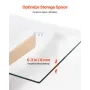 glas sofabord, moderne rektangel sofasidebord med hærdet