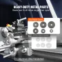 Metal Lathe Machine, 21.1 cm x 75 cm, Precision Benchtop Power Metal Lathe, 0-2500 RPM Continuously Variable Speed, 750W Brushle