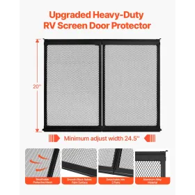 VEVOR RV Screen Door Protector, 622.3 x 508 mm Door Grille, Easy to Install and Disassemble, Reinforced Breathable Protective Me