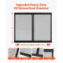 RV Screen Door Protector, 622.3 x 508 mm Door Grille, Easy to Install and Disassemble, Reinforced Breathable Protective Mesh, Al